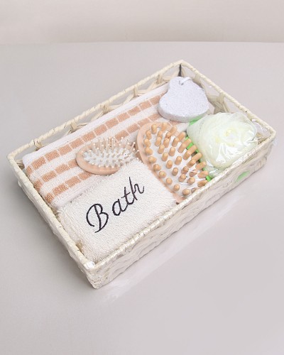 Hasır Sepette Banyo Seti Hasır Sepette Banyo Seti