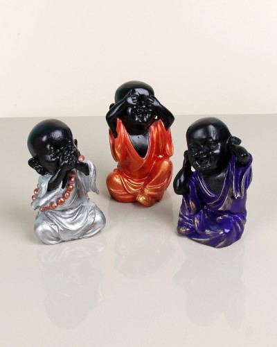 Polyester Renklı 3 Lü Buda Polyester Renklı 3 Lü Buda